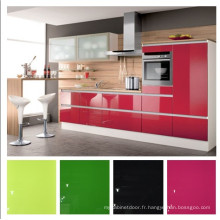 Cabinet de cuisine modulaire avec panneau de porte de surface UV